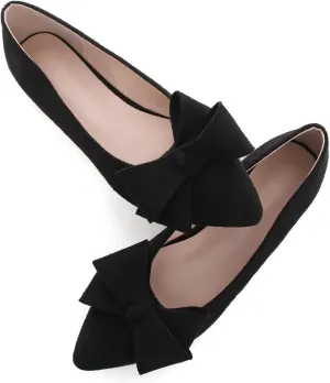 WENJIAZHIZHI Ballet Flats Wedding Dressy Shoes for Womens Comfortable Pointed-Toe Slip-On Loafers Flats Shoes Dressy Casual