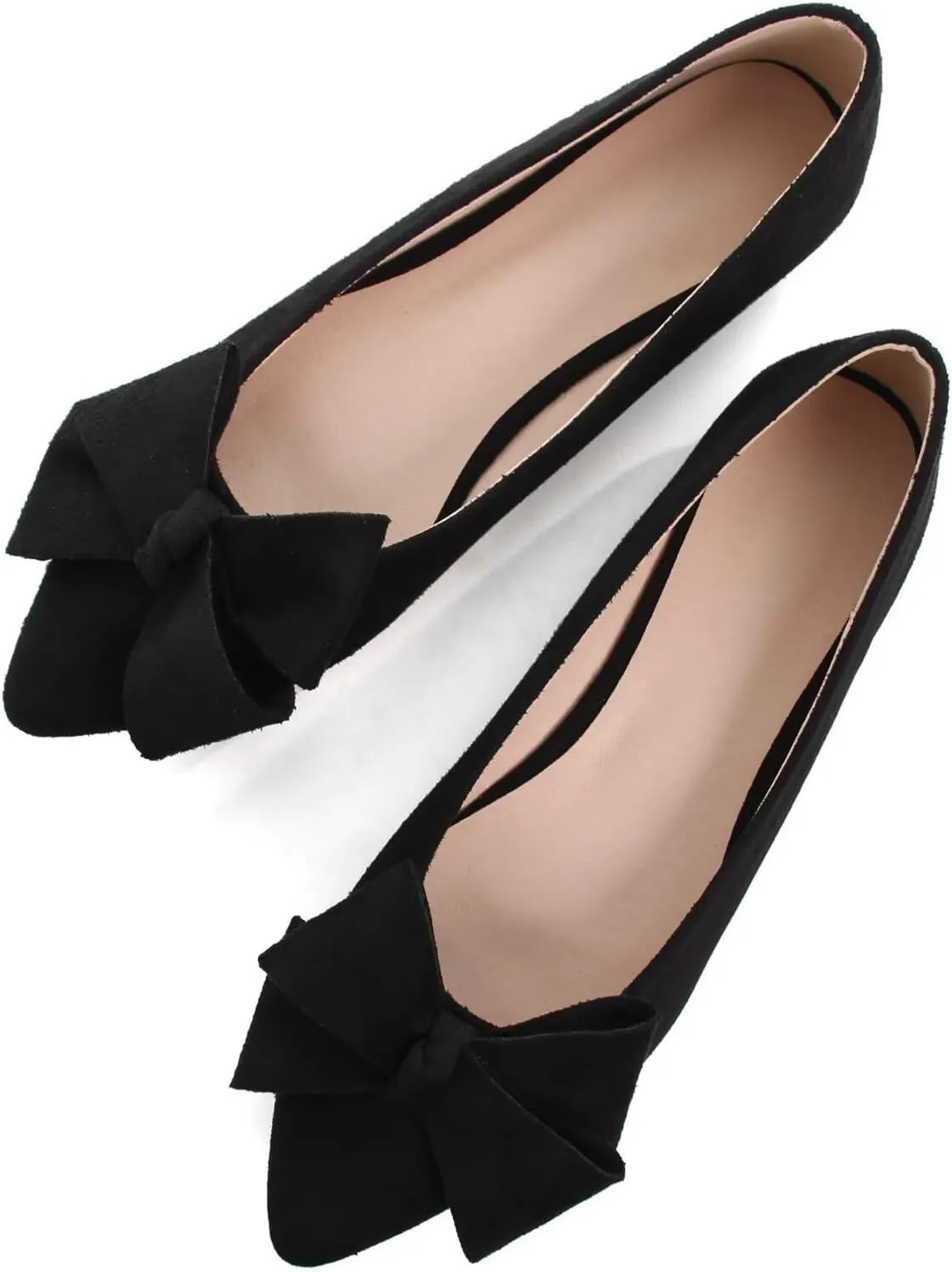 WENJIAZHIZHI Ballet Flats Wedding Dressy Shoes for Womens Comfortable Pointed-Toe Slip-On Loafers Flats Shoes Dressy Casual