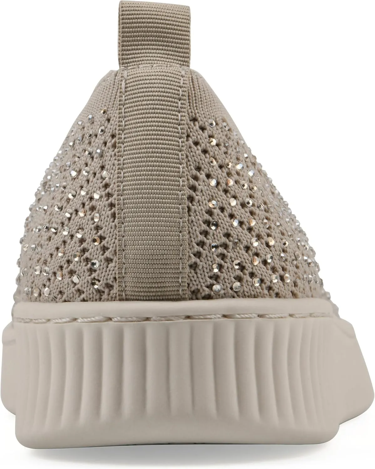 WHITE MOUNTAIN Women's Digs Sparkling Woven Knit Slip-On Flat