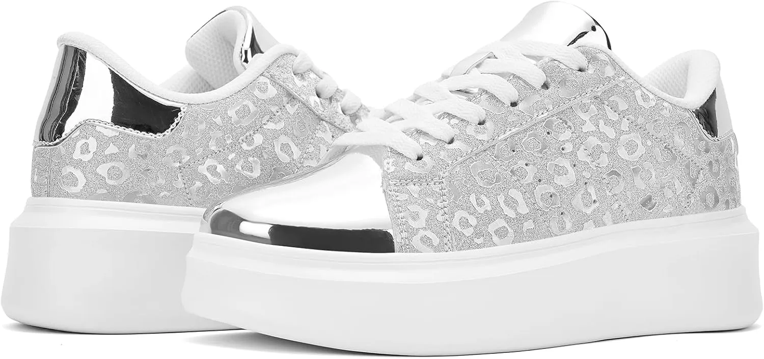 White Platform Sneakers for Women - Ultra Lightweight Classic Leather Walking Tennis Shoes Comfortable Lace Up Fashion Casual Shoes for Indoor Outdoor Travel Work