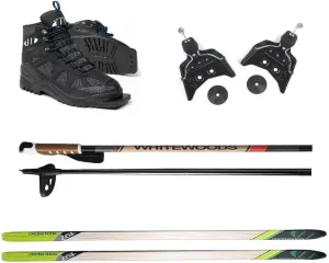 Whitewoods 75mm 3Pin Cross Country Ski Package; Boots, Bindings, Poles, Skis 207 cm (for Skiers 180 lbs. & Up)