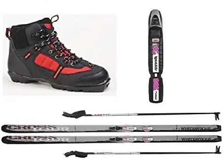 Whitewoods Junior NNN Cross Country Ski Package, 137cm (for Skiers 60-90 lbs.)