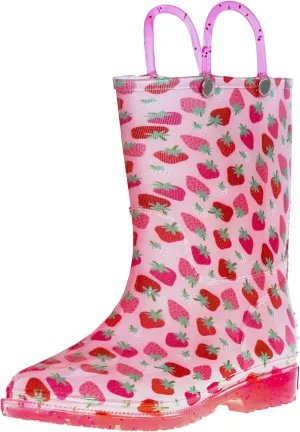 Wildkin Kids Rain Boots – 100% Waterproof with Slip-Resistant Tread & Easy Pull Handles