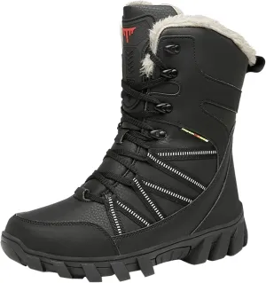 Winter Boots for Teen Boys, Waterproof Snow Boots Waterproof Non Slip Boots Trekking Trail Climbing Shoes Teens Snow Boots