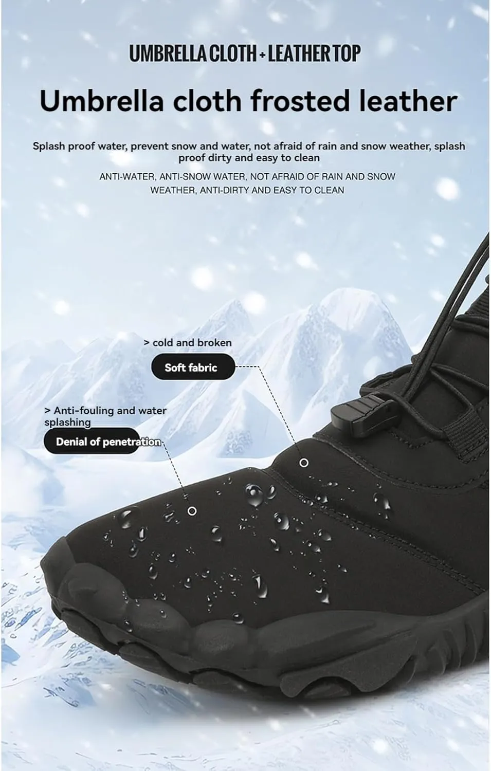 Winter Snow Boots for Women & Men | Minimalist Winter Snow Boots Barefoot | Warm Ankle Booties | Zero Drop Sole | Wide Toe Box | Slip on Sneakers | Waterproof Fur Lining Warm Snow Ankle Boots