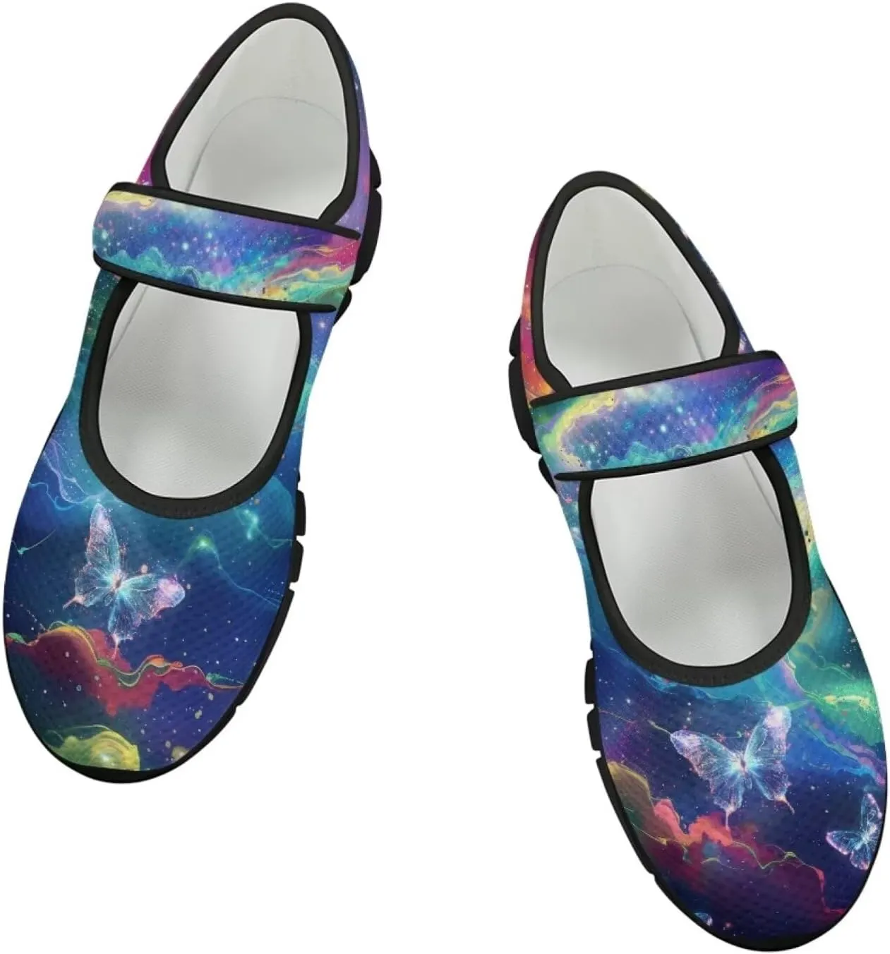Women Butterfly Flower Mary Jane Ballet Flats Mesh Flats Work Shoes Casual Ballerina Dress Loafers