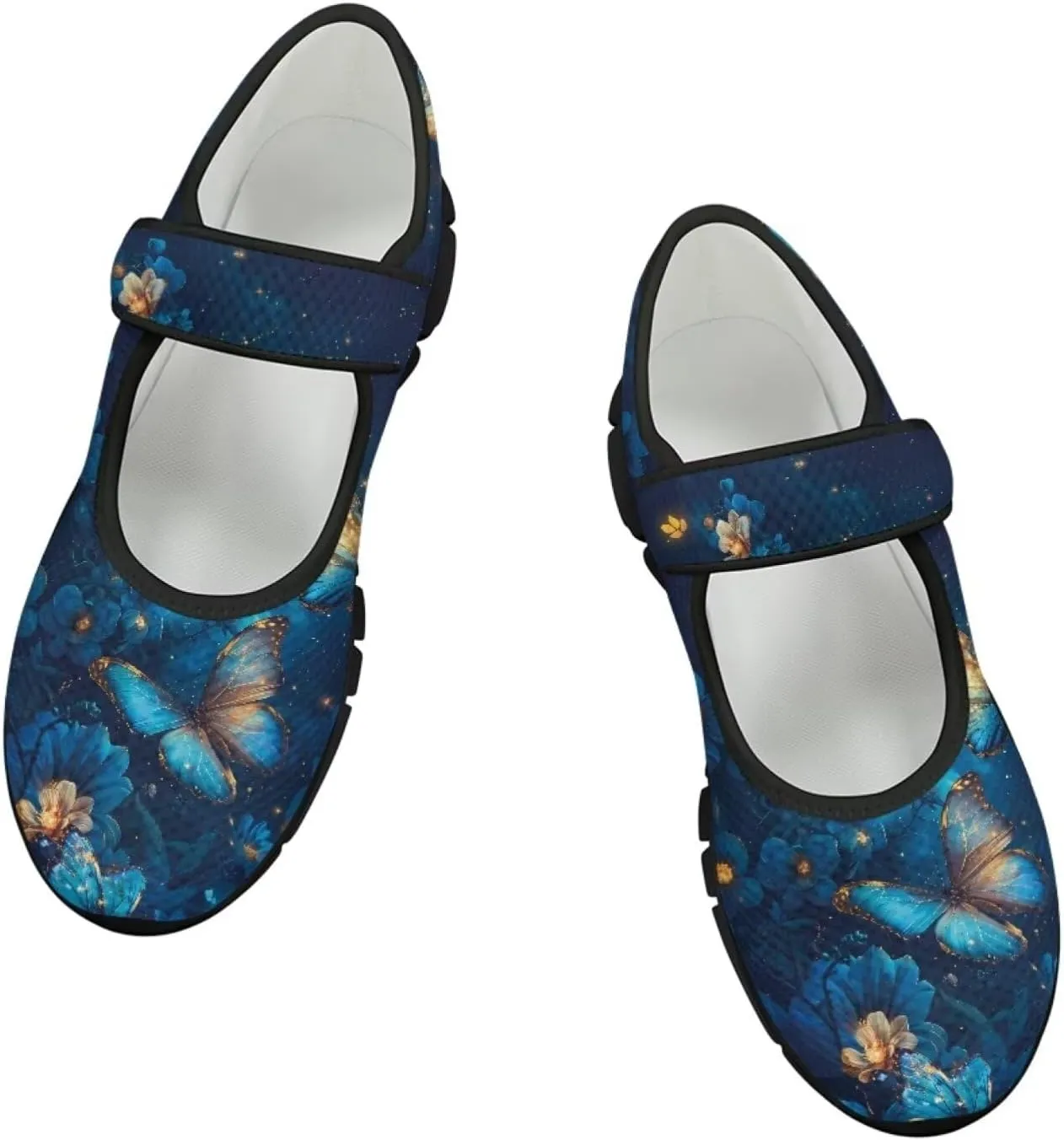 Women Butterfly Flower Mary Jane Ballet Flats Mesh Flats Work Shoes Casual Ballerina Dress Loafers