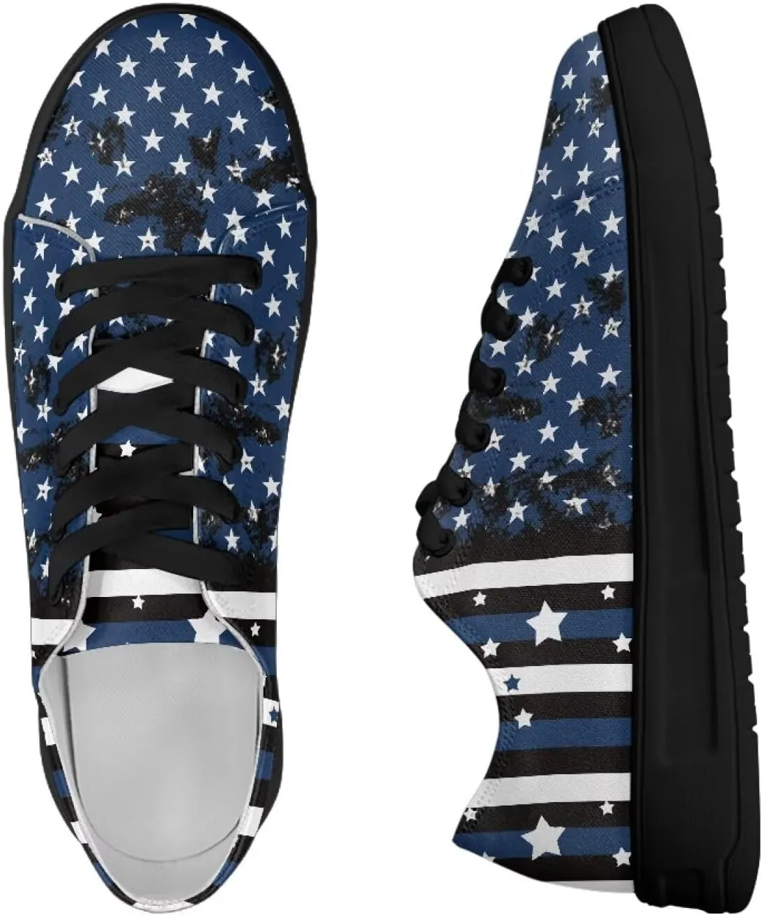 Women Classic Fashion Sneakers Lace Up Low Top Canvas Casual Sneakers Lightweight Breathable Comfort Wide Toe Shoes