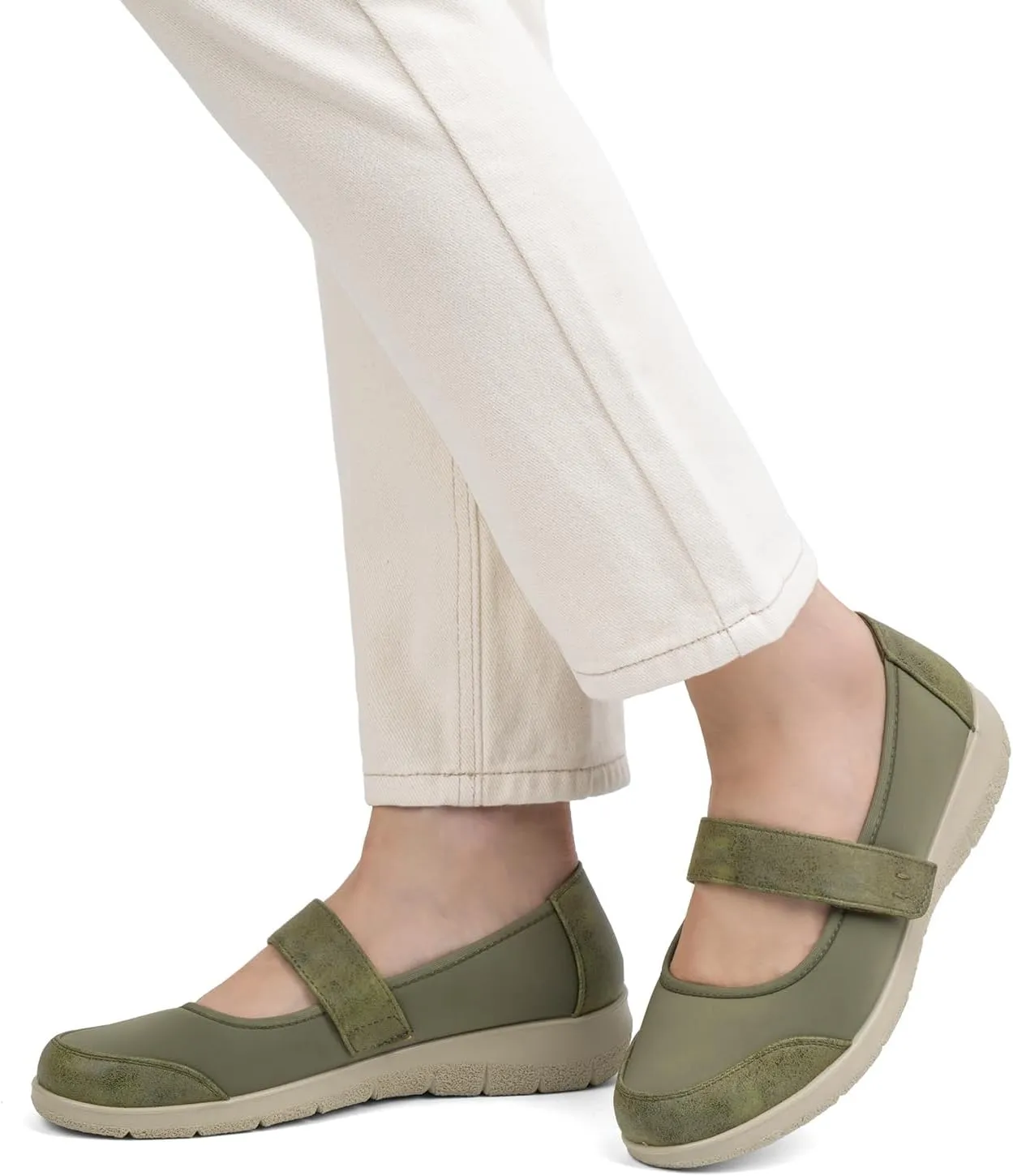 Women Orthopedic Mary Jane Flats Comfortable Bunions Walking Shoes Round Toe Lightweight Orthotic Shoes with Arch Support