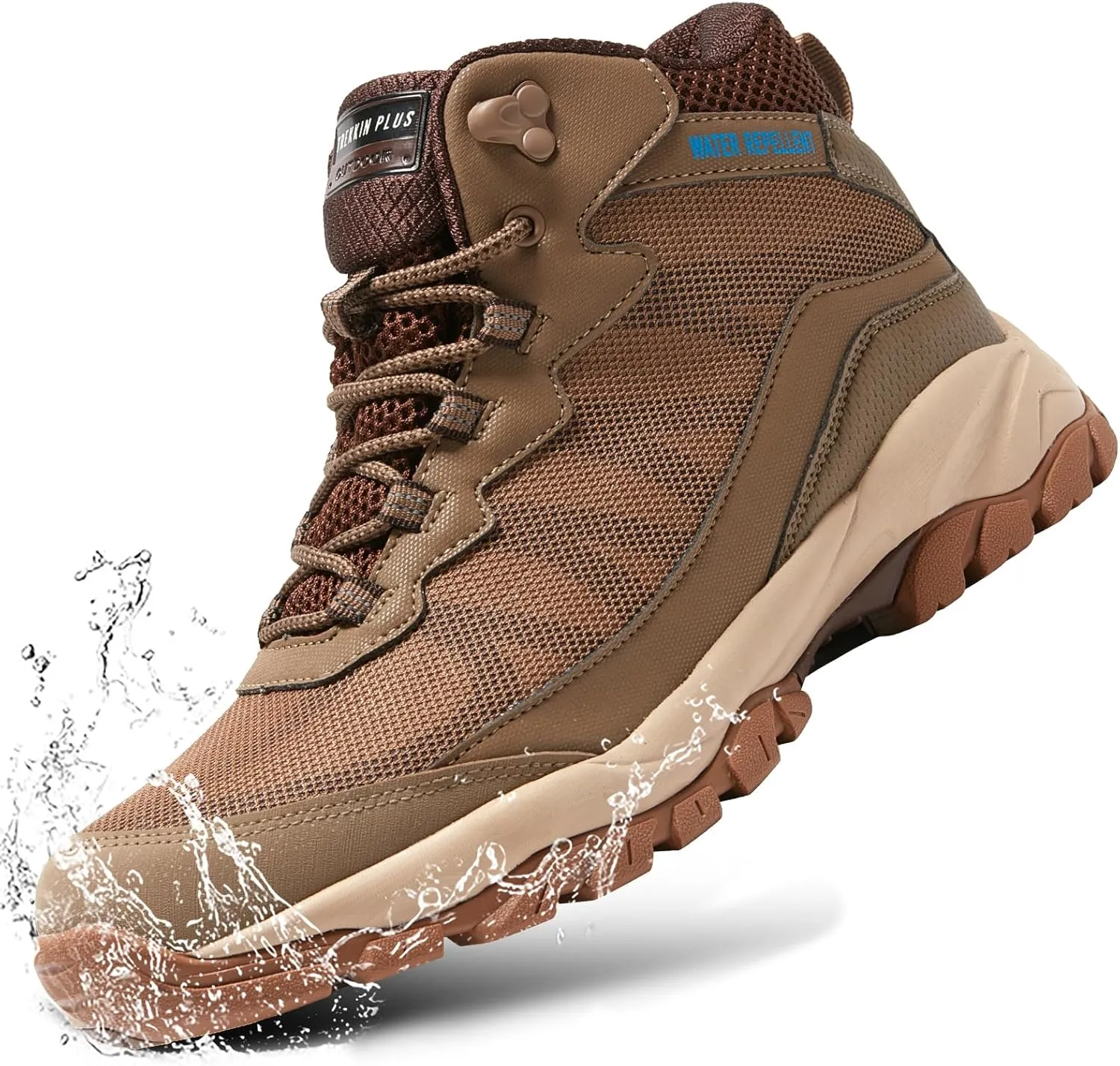 Women Waterproof Hiking Boots Breathable Soft Lined Booties Non Slip Trail Shoes for Outdoor Walking Trekking Camping