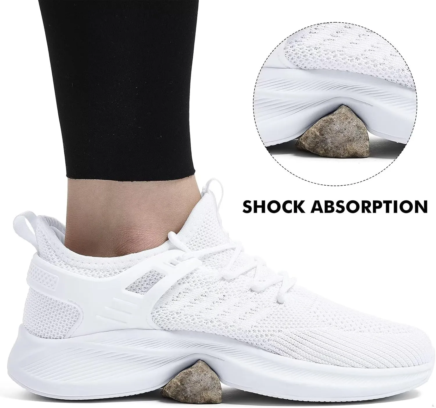Womens Athletic Walking Shoes - Running Tennis Shoes Jogging Workout Lightweight Breathable Slip on Sneakers for Indoor Outdoor Gym Travel Work