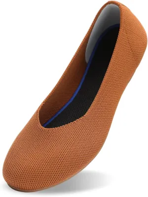 Women's Ballet Flat Dressy Casual Knit Shoes Round Toe Women Mesh Flats