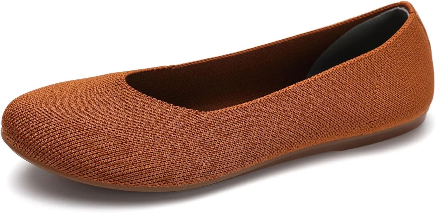 Women's Ballet Flat Dressy Casual Knit Shoes Round Toe Women Mesh Flats