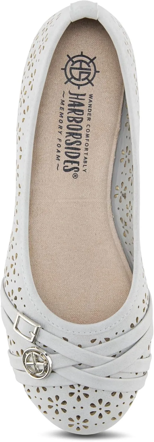 Women’s Ballet Flats – Comfortable Slip-On Dress Shoes, Perforated Lightweight Casual Flats for Work & Everyday Wear