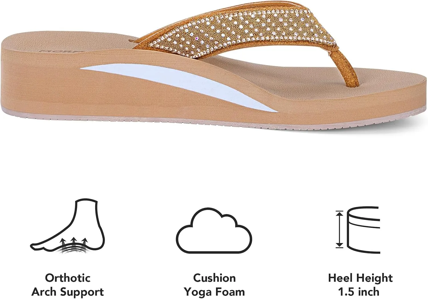 Womens Braid Comfortable Arch Support Flip Flops Soft Cushion Yoga Foam Beach Thong Sandals