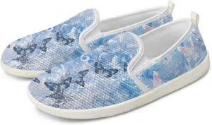 Women's Butterfly Wedding Shoes Wide Toe Walking Flats Leisure Loafers Memory Foam Tennis Shoes