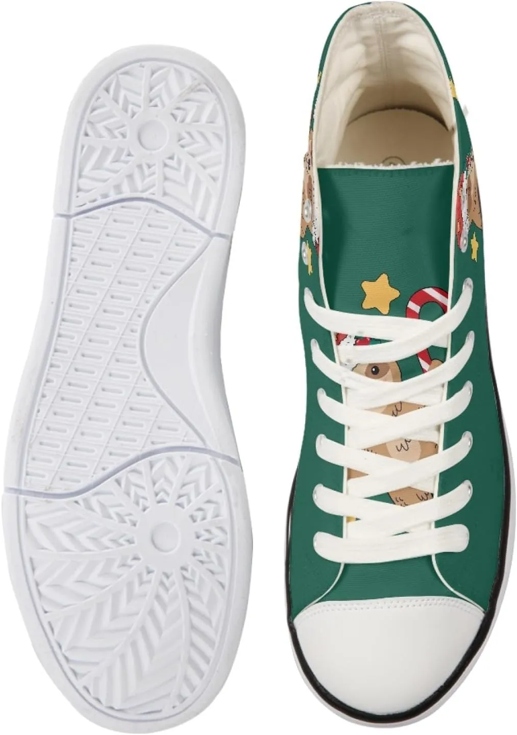 Womens Canvas Shoes High Top Sneakers for Women Classic Lace Up Walking Shoes Personalized Girls Walking Shoes