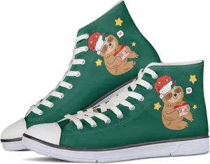 Womens Canvas Shoes High Top Sneakers for Women Classic Lace Up Walking Shoes Personalized Girls Walking Shoes