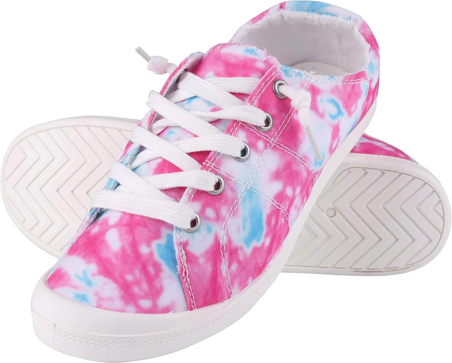 Women's Canvas Sneaker Shoes Low Top Lace Up Fashion Sneakers Casual Slip On Walking Shoes