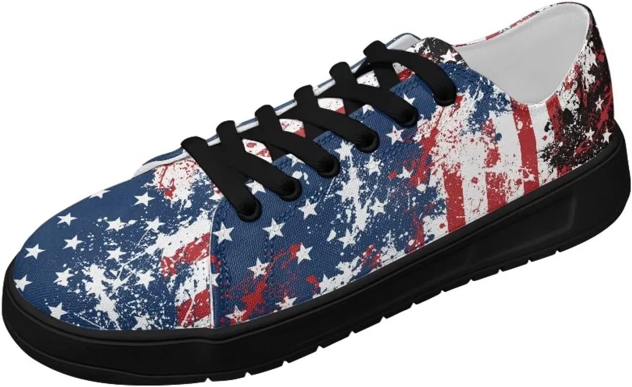 Women's Casual Canvas Sneakers Comfortable Low Top Walking Shoes Classic Lightweight Tennis Shoes Fashion Sneakers