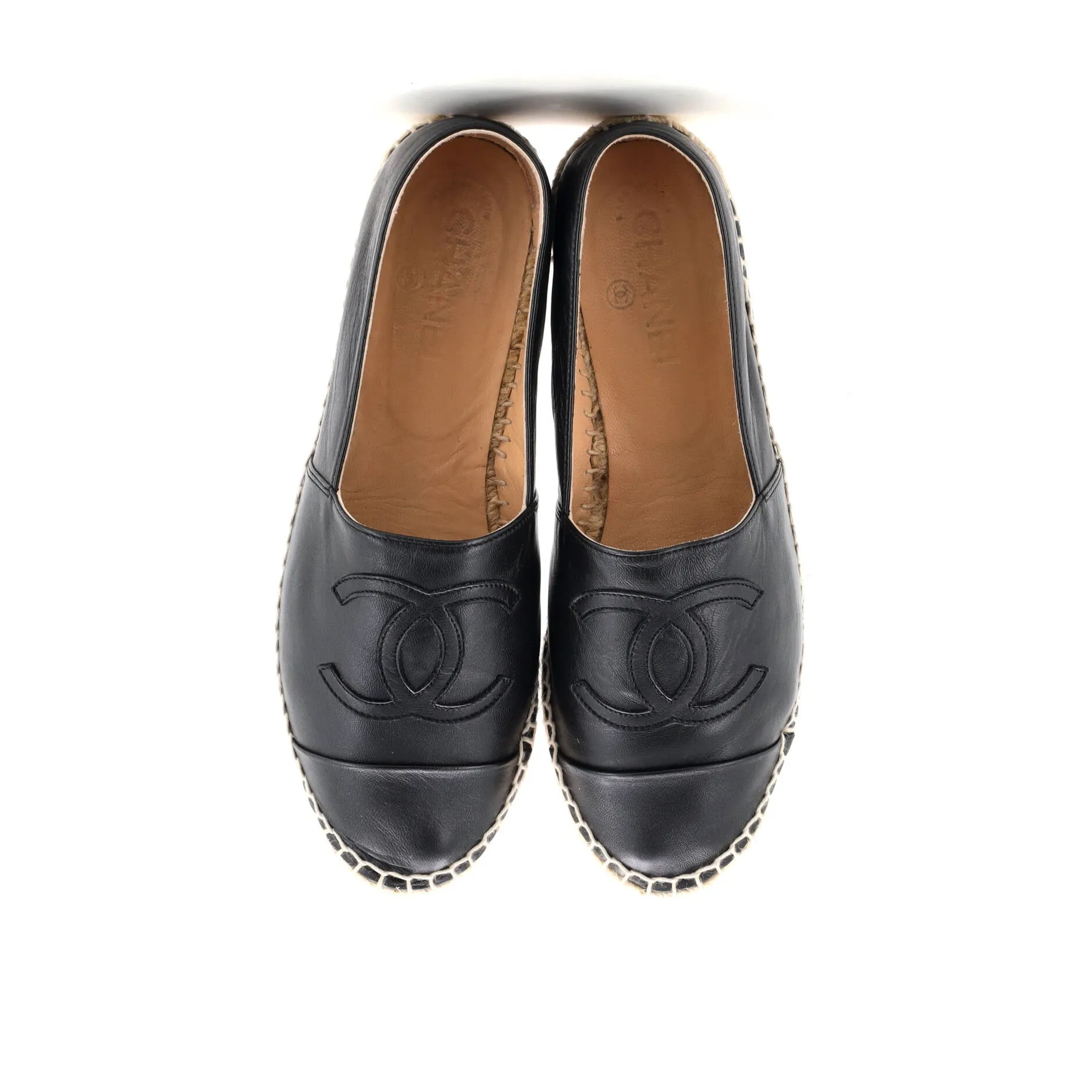 Women's CC Cap Toe Espadrilles Leather