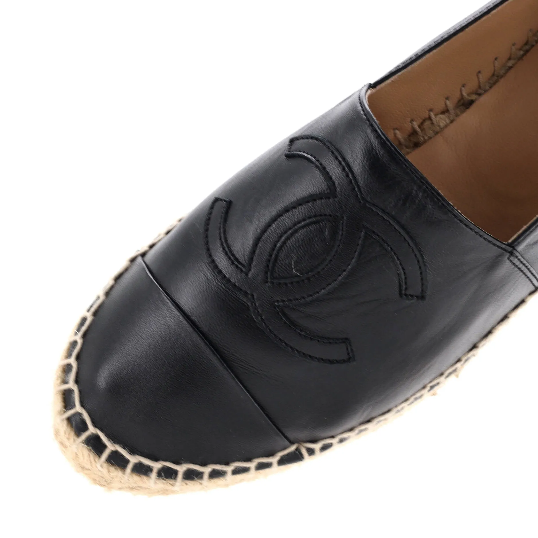 Women's CC Cap Toe Espadrilles Leather
