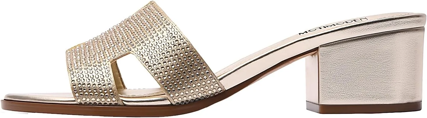 Women's Chunky Open Toe Low Block Heels Kitten Dressy Heels for Women Low Heel Sandals for Women Summer Comfy Heels