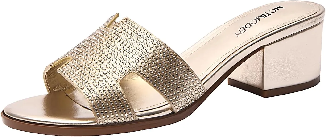 Women's Chunky Open Toe Low Block Heels Kitten Dressy Heels for Women Low Heel Sandals for Women Summer Comfy Heels