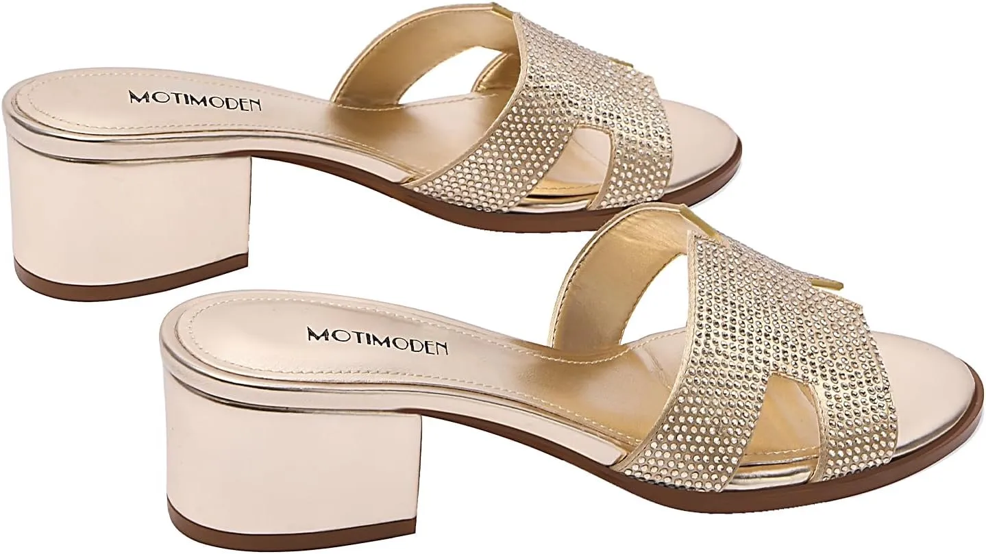Women's Chunky Open Toe Low Block Heels Kitten Dressy Heels for Women Low Heel Sandals for Women Summer Comfy Heels