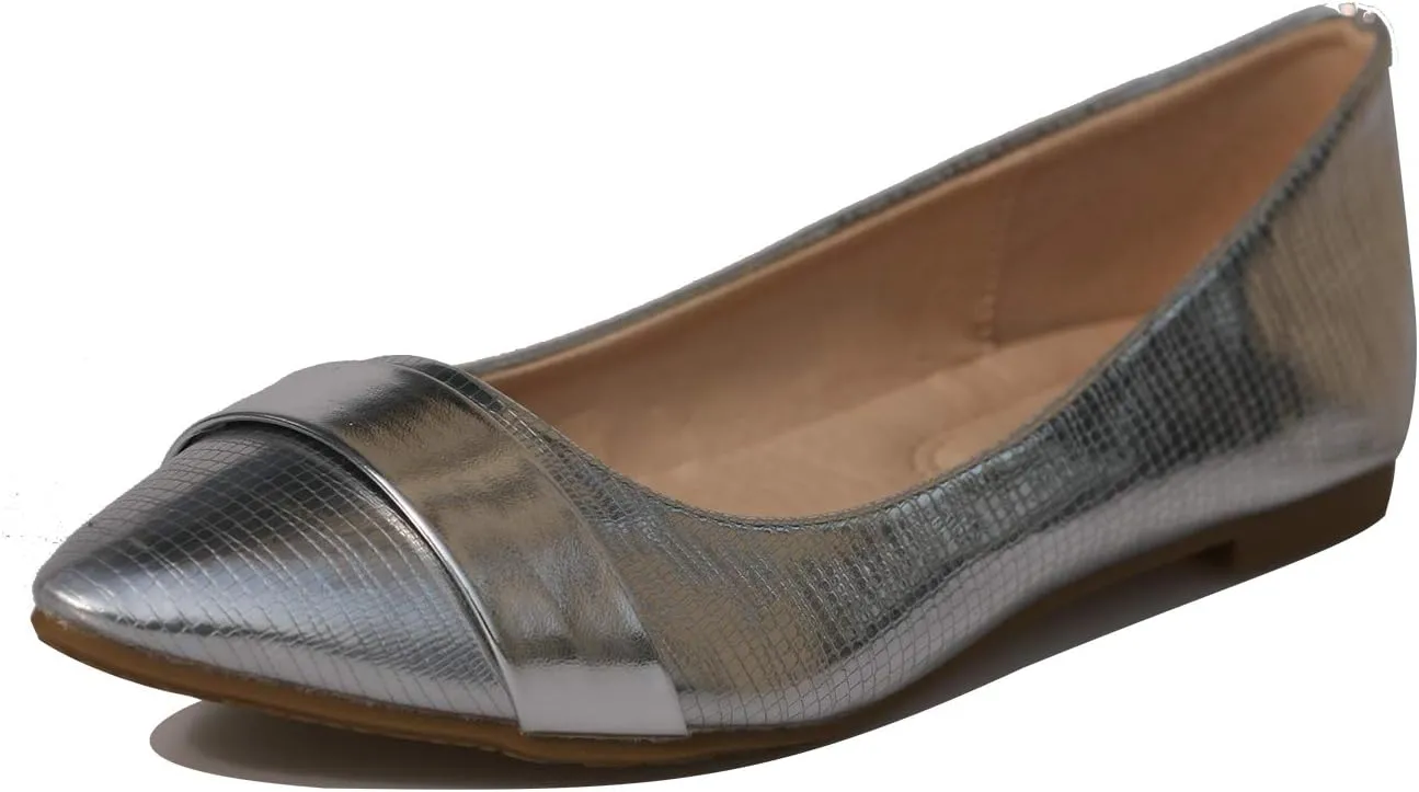 Women's Classic Pointy Toe Boat Slip on Ballet Flats Patent Leather