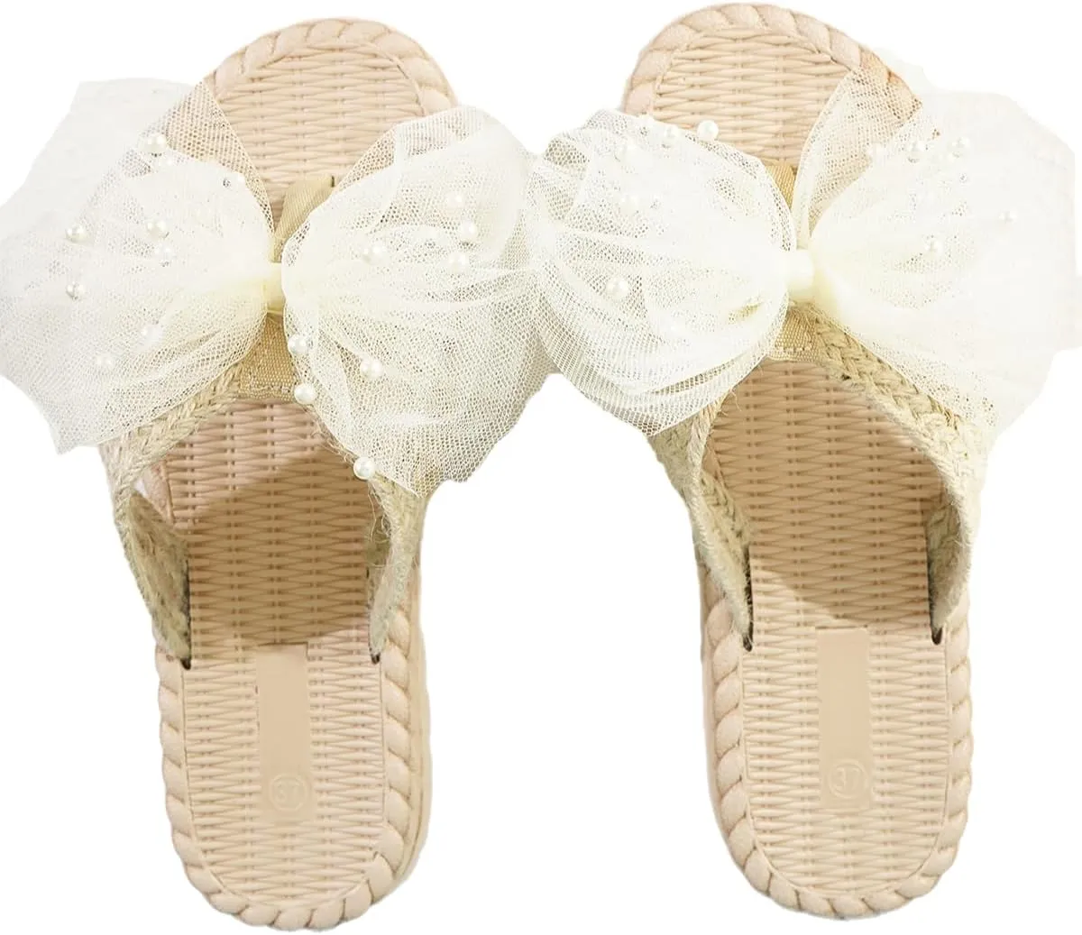 Women's Fancy Pink Floral Slide Sandals, Slip-On Clip Toe Summer Flip Flops Slippers with Cute Flower Decor - Suit for Casual and Daily Wear