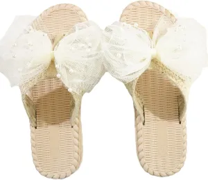 Women's Fancy Pink Floral Slide Sandals, Slip-On Clip Toe Summer Flip Flops Slippers with Cute Flower Decor - Suit for Casual and Daily Wear