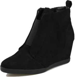 Women's Fashion Wedge Sneakers High Top Hidden Wedge Heel Platform Lace Up Shoes Ankle Bootie