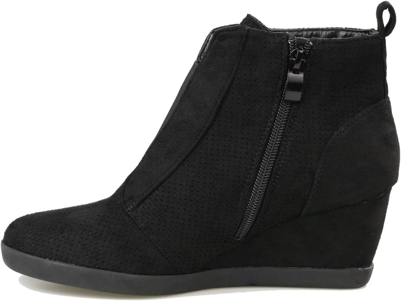 Women's Fashion Wedge Sneakers High Top Hidden Wedge Heel Platform Lace Up Shoes Ankle Bootie