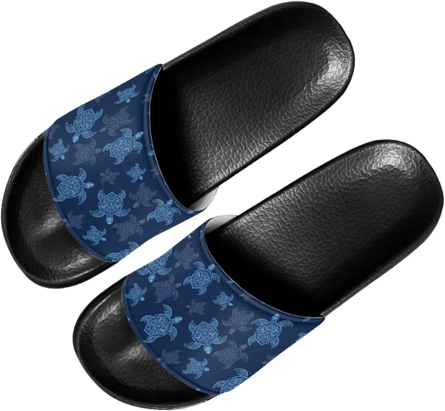 Women's Flat Sandals Comfortable Slip On Leather Slide Sandals, Women's Slide Sandals Size 6-13.5