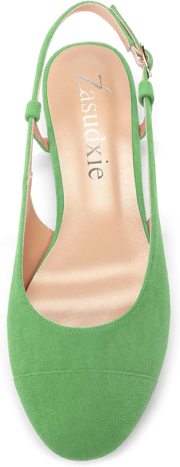 Women's Flats Round Toe Slingback Flats Shoes Comfortable Slip on Casual Ballet Flats for Women Dressy