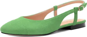 Women's Flats Round Toe Slingback Flats Shoes Comfortable Slip on Casual Ballet Flats for Women Dressy