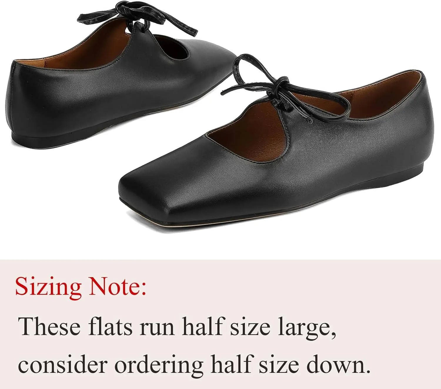 Women's Flats Soft Faux Leather Mary Jane Flats Comfortable Ballet Flats Business Casual Work Square Toe Slip On Dress Mary Jane Shoes