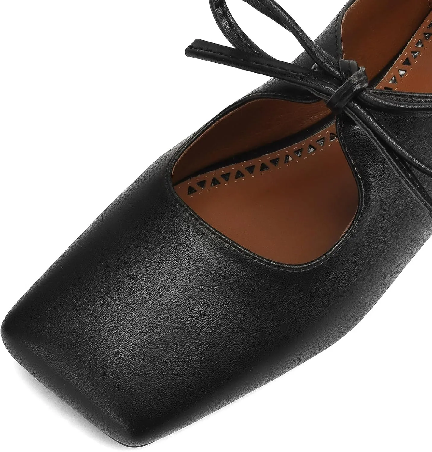 Women's Flats Soft Faux Leather Mary Jane Flats Comfortable Ballet Flats Business Casual Work Square Toe Slip On Dress Mary Jane Shoes
