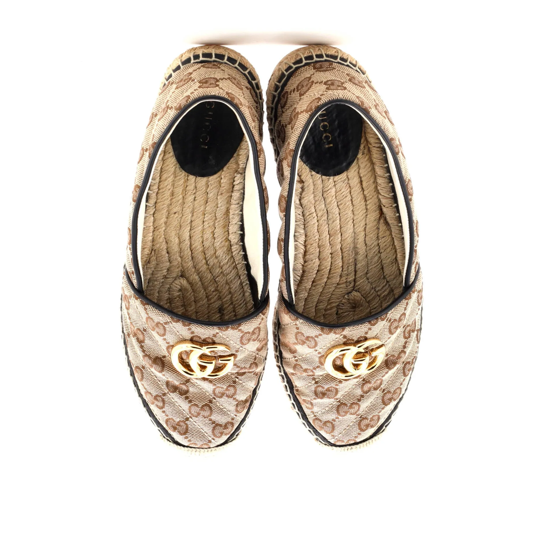 Women's GG Marmont Espadrilles Diagonal Quilted GG Canvas