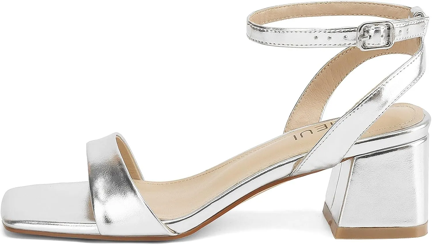 Women's Heeled Sandals Strappy Low Block Heels Chunky for Women Comfortable Ankle Strap Open Toe Party Wedding Dress Shoes for Women Dressy