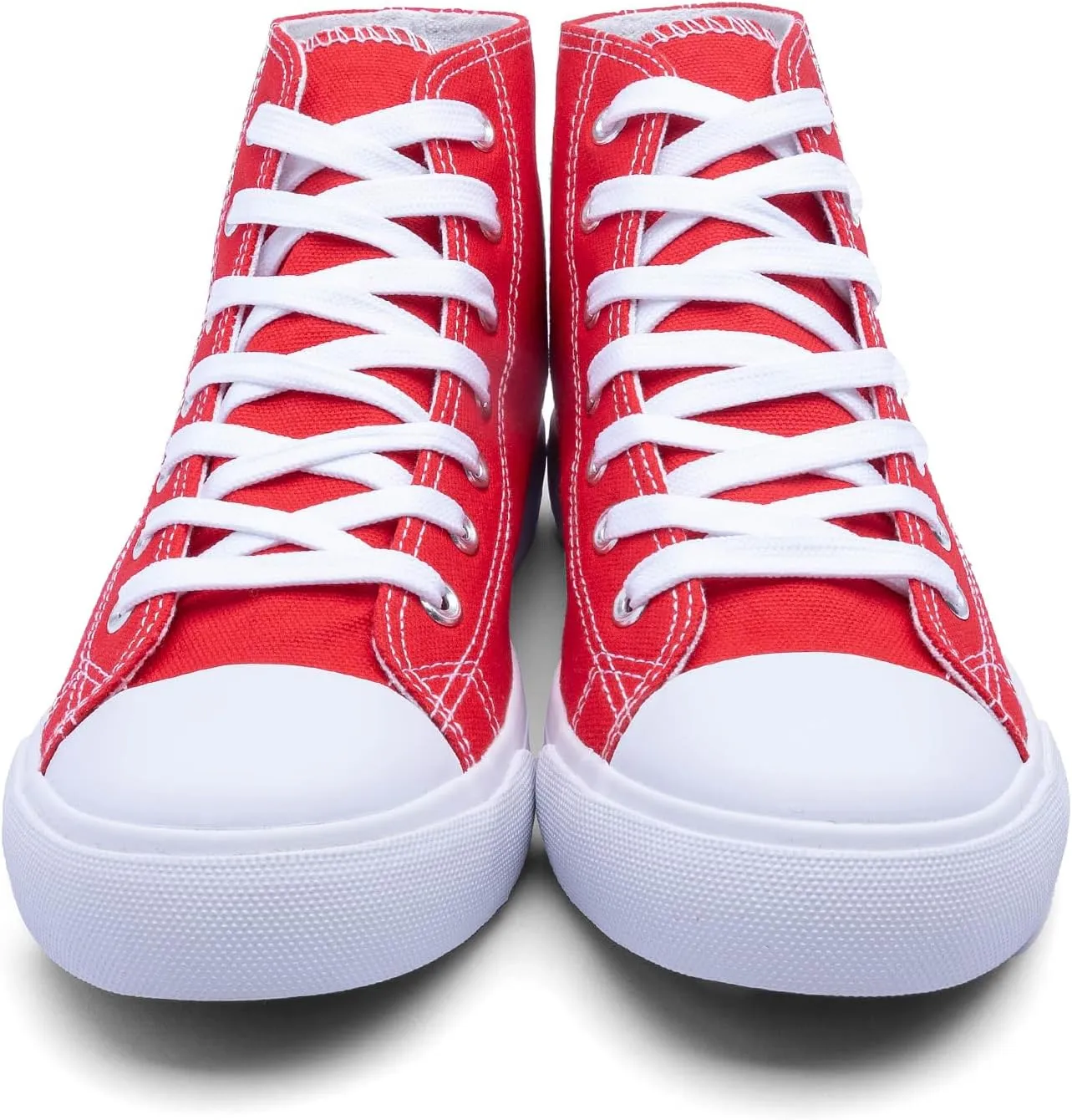 Women's High-Top Canvas Sneakers – Classic Lace-Up Casual Shoes with Extra Shoelaces – Comfortable, Stylish, and Durable