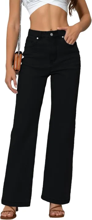 Womens Jeans High Waisted Straight Leg Loose Stretchy Lightweight Tummy Control Trendy Jeans for Women 2025