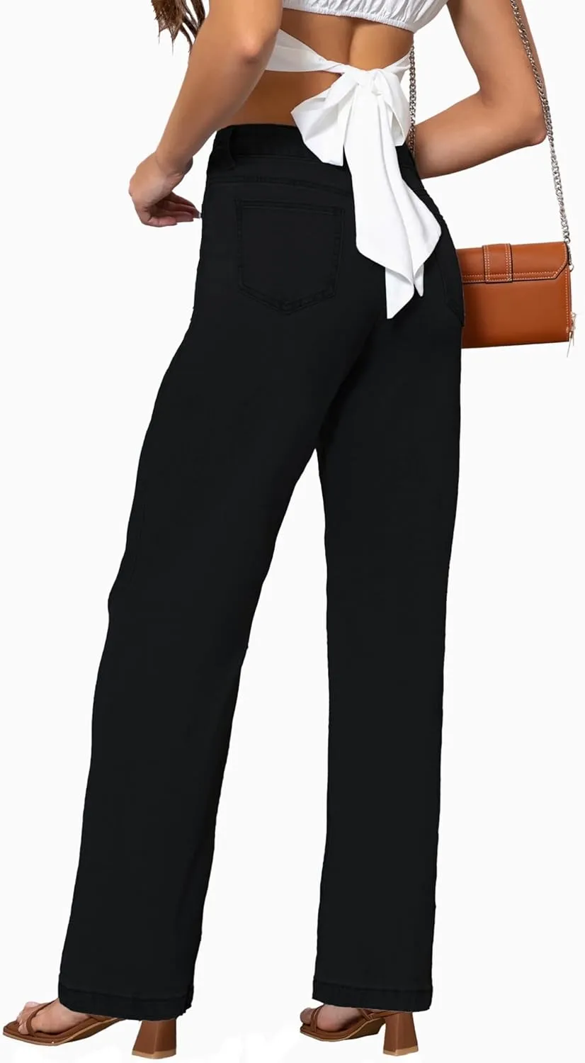 Womens Jeans High Waisted Straight Leg Loose Stretchy Lightweight Tummy Control Trendy Jeans for Women 2025