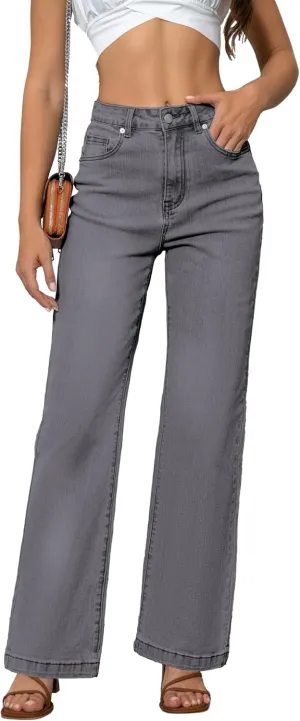 Womens Jeans High Waisted Straight Leg Loose Stretchy Lightweight Tummy Control Trendy Jeans for Women 2025