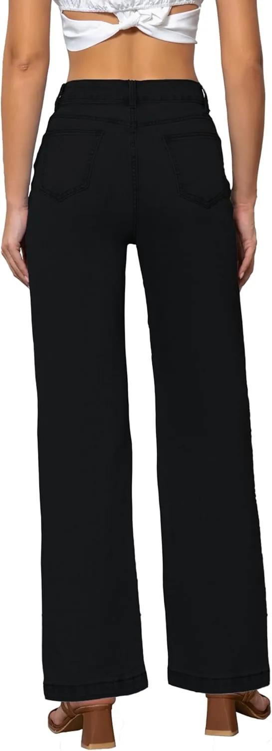 Womens Jeans High Waisted Straight Leg Loose Stretchy Lightweight Tummy Control Trendy Jeans for Women 2025