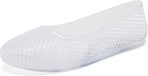 Women's Jelly Mesh Ballet Flats Clear Hollow Slip On Flat Sandals Casual Round Toe Balleria Flat Shoes