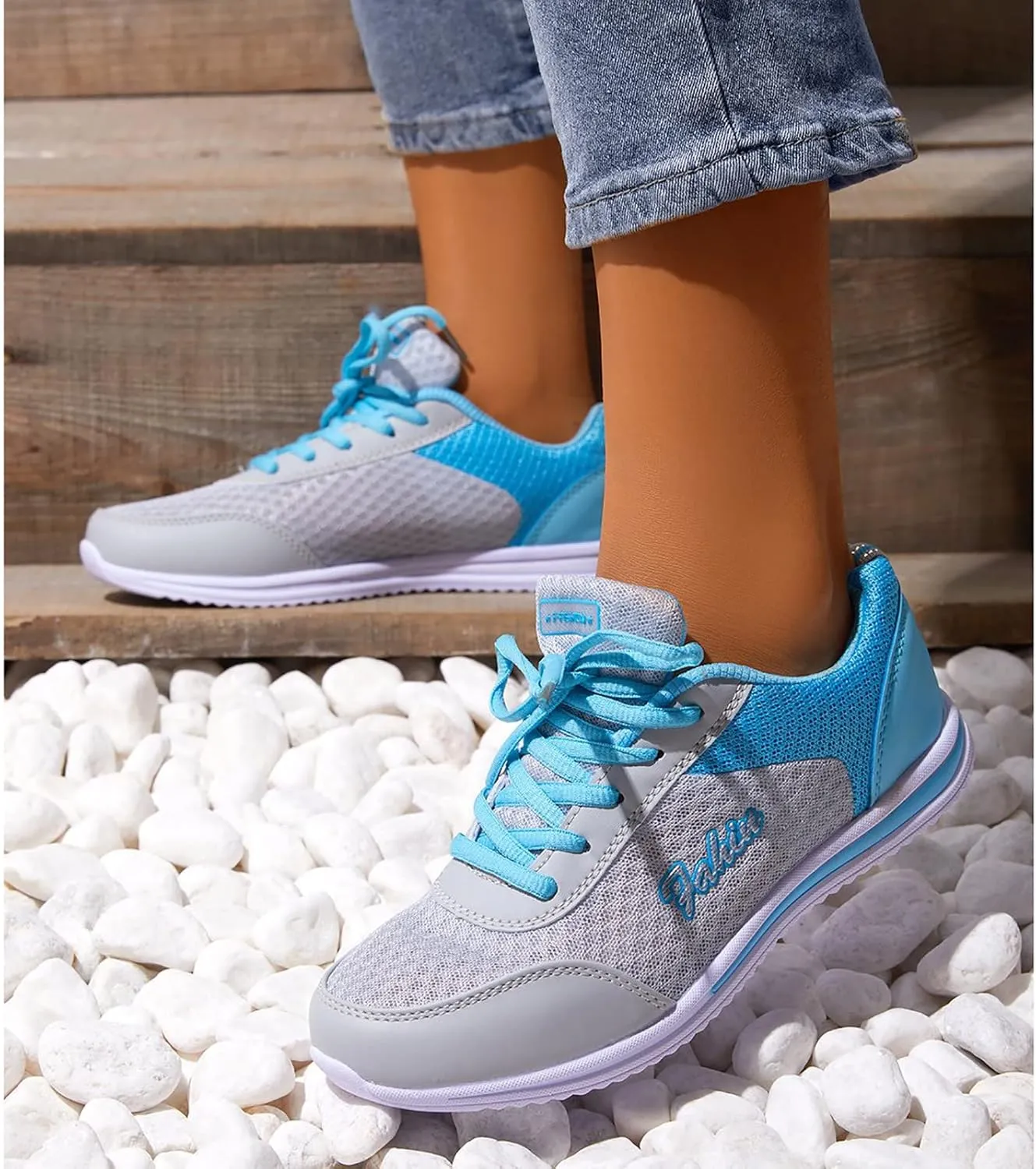 Women's Lace Up Walking Running Shoes Tennis Casual Mens Running Shoes Gym Woman Shoes Casual Platform Sneakers Slip On Tennis Shoe Trainers Shoe