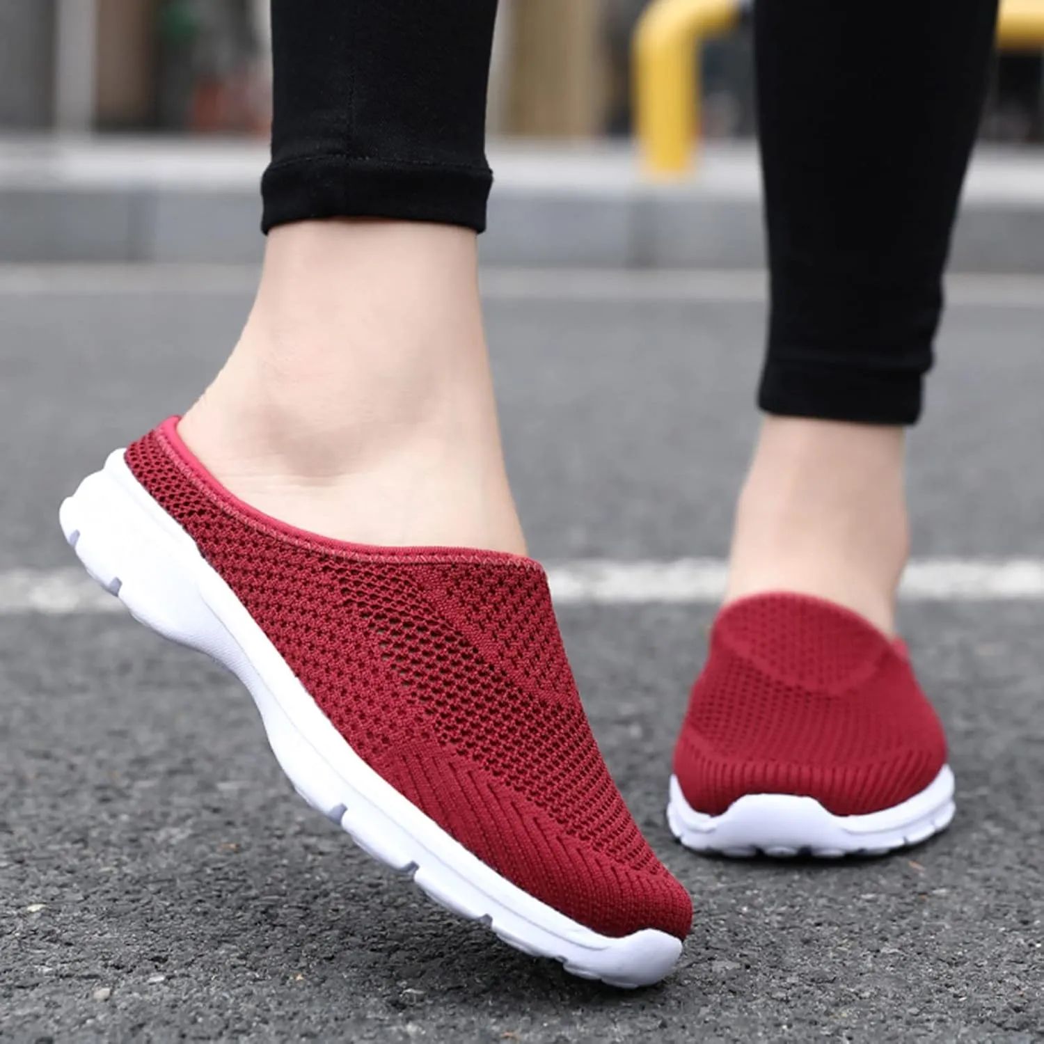 Women's Orthopedic Clogs Lightweight Platform Sandals Breathable Mesh Walking Mules Slip-On Slippers Sport Sandals