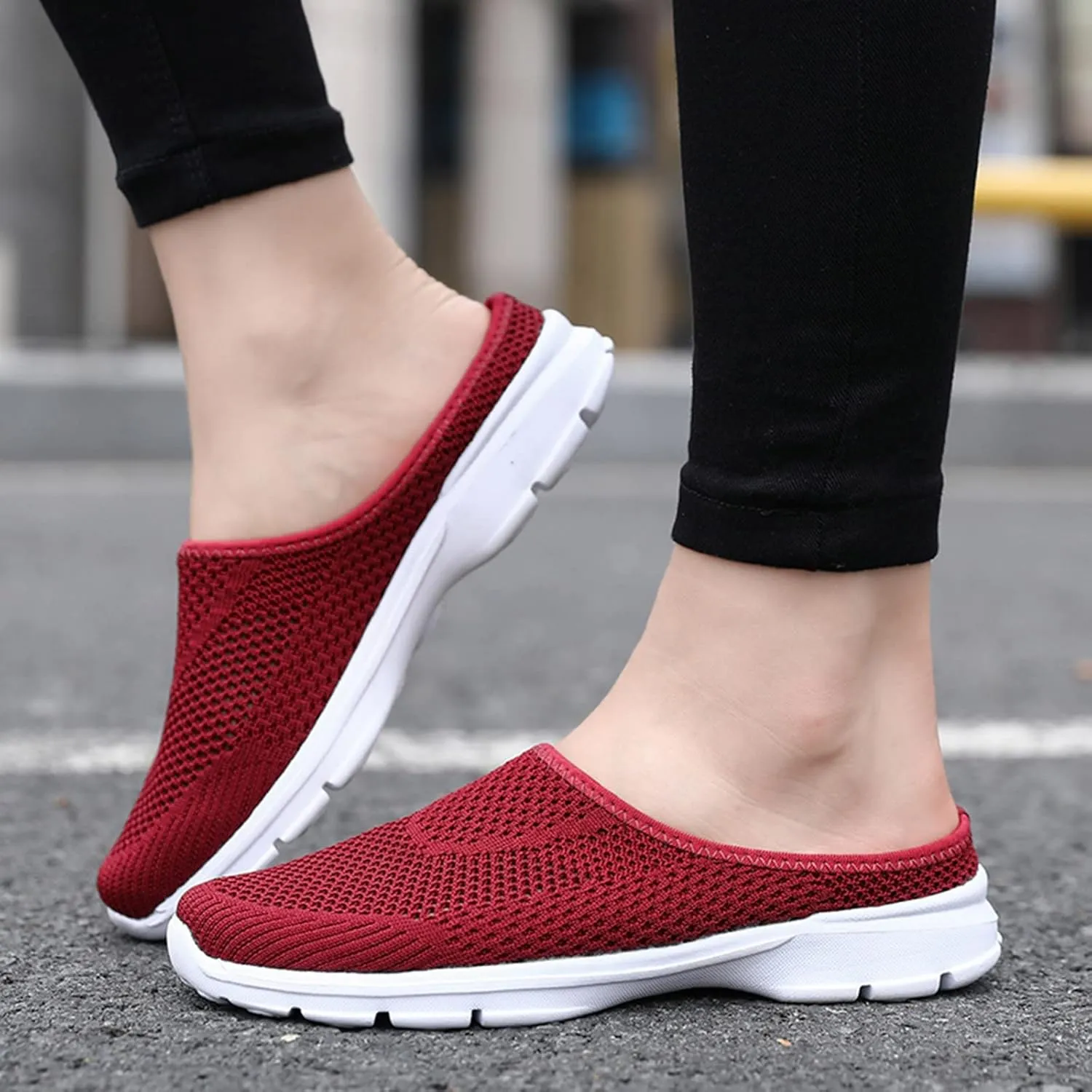 Women's Orthopedic Clogs Lightweight Platform Sandals Breathable Mesh Walking Mules Slip-On Slippers Sport Sandals